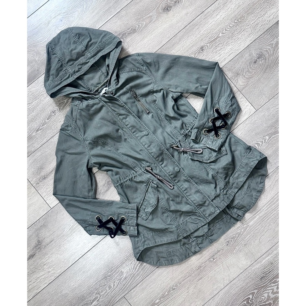 Maurices Military Utility Anorak Lace Up Jacket